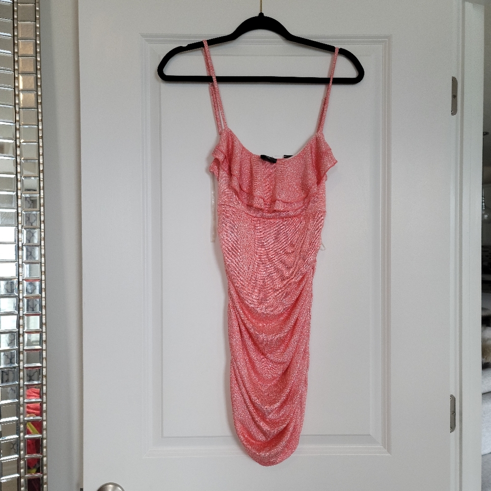 2bBebe printed ruffled rouched dress